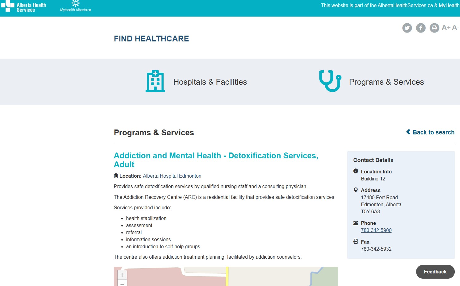 Addiction and Mental Health Services AHS